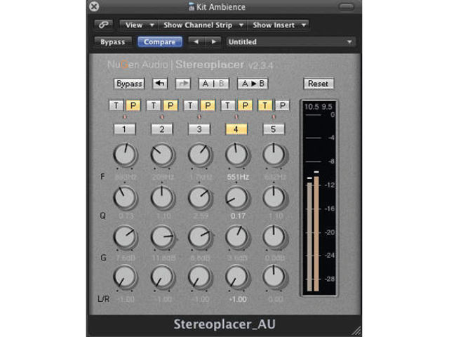 NuGen Audio Stereoplacer You can pan frequency ranges with the Stereoplacer.